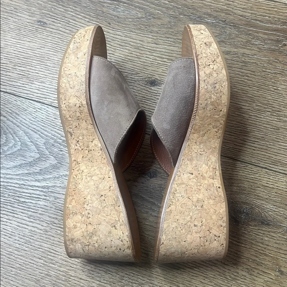 K.Jacques Tan Suede Wedge Sandals Size 40/8.5-9US